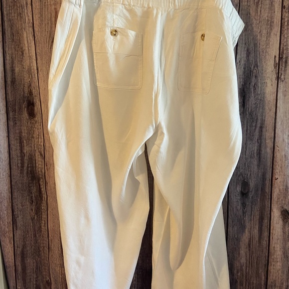 J Jill Off-White Linen Stretch Size 20 Crops - Picture 4 of 5